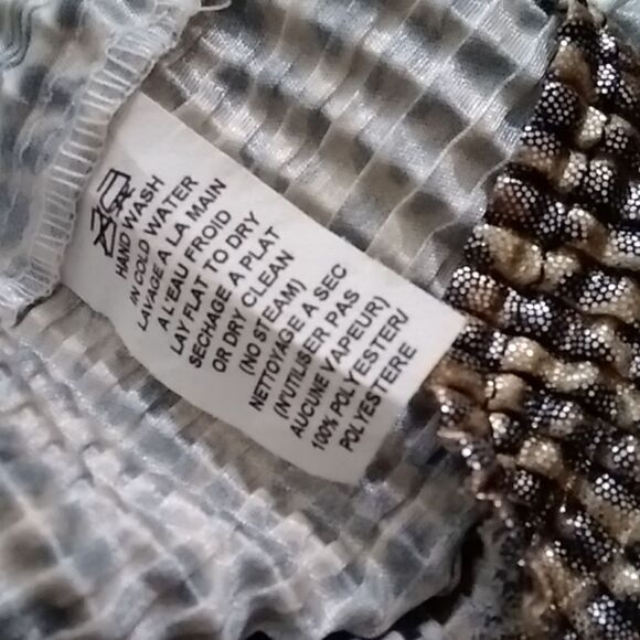 Kisca By Komarov Sthecht Made In USA Ws, Sz 1 Black &Gold Metallic Snake Print - Picture 6 of 8